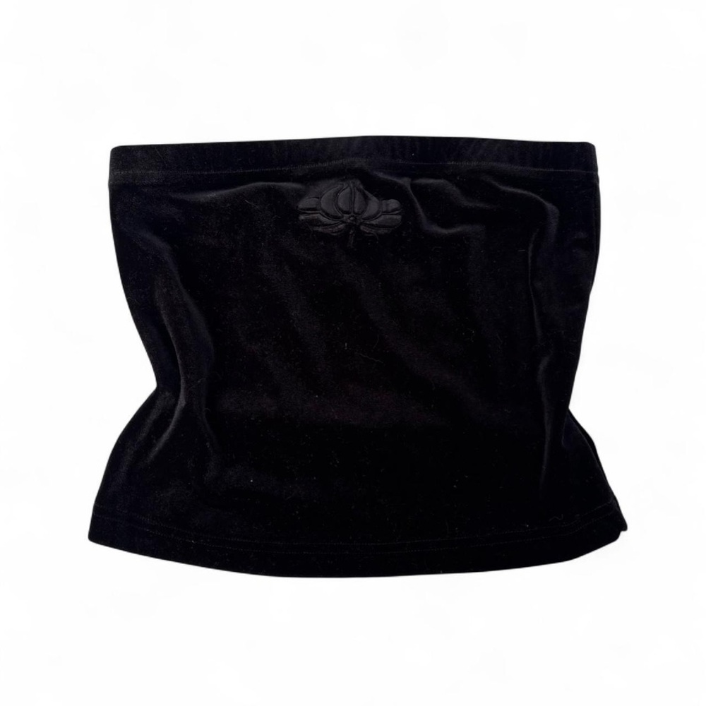 Y2K Esprit de Corp Black Velvet Tube Top